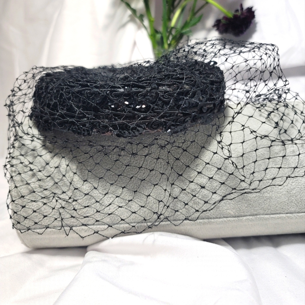 Vintage Sequin Hat with Veil